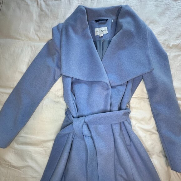 Cole Haan Light Blue Pea Coat - Picture 6 of 10